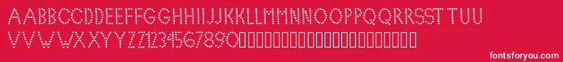 Lovelica Font – White Fonts on Red Background