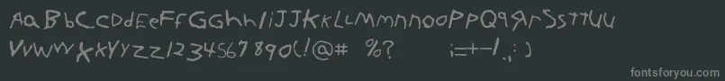 Czcionka KornnetTooItFtl – szare czcionki na czarnym tle