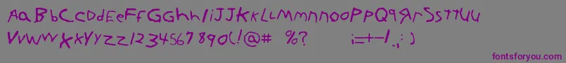 KornnetTooItFtl Font – Purple Fonts on Gray Background