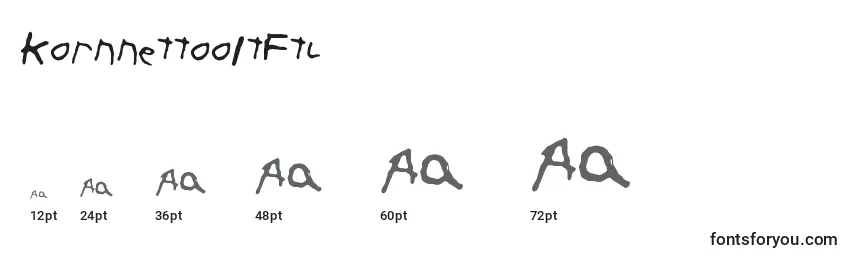 Größen der Schriftart KornnetTooItFtl