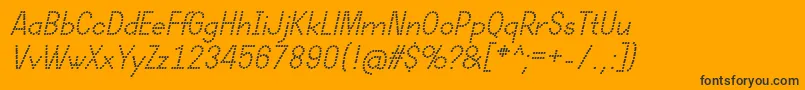 DotcirfulRegularItalic Font – Black Fonts on Orange Background