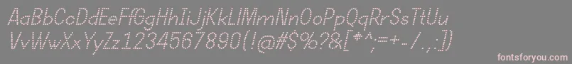 DotcirfulRegularItalic Font – Pink Fonts on Gray Background