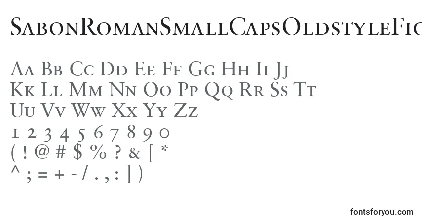 Czcionka SabonRomanSmallCapsOldstyleFigures – alfabet, cyfry, specjalne znaki