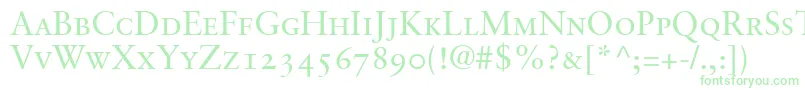 SabonRomanSmallCapsOldstyleFigures Font – Green Fonts on White Background