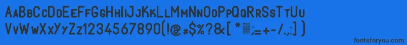 Шрифт FabioloSmallcapSemibold – чёрные шрифты на синем фоне