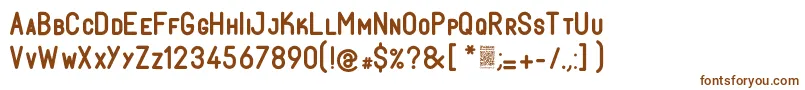 Шрифт FabioloSmallcapSemibold – коричневые шрифты на белом фоне