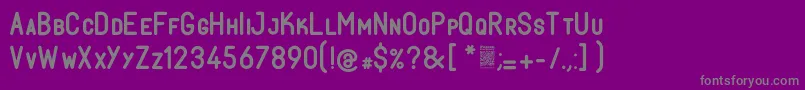 FabioloSmallcapSemibold-Schriftart – Graue Schriften auf violettem Hintergrund