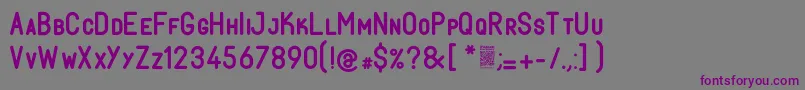 フォントFabioloSmallcapSemibold – 紫色のフォント、灰色の背景