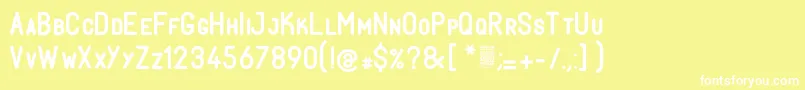 FabioloSmallcapSemibold Font – White Fonts on Yellow Background