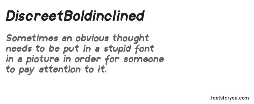 DiscreetBoldinclined Font