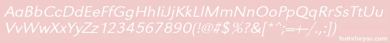 UrwgrotesktligextwidOblique Font – White Fonts on Pink Background