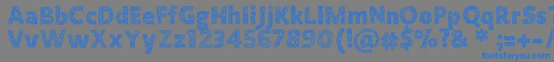Crystallineoutline Font – Blue Fonts on Gray Background