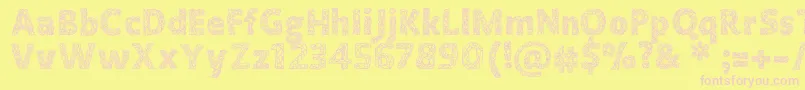 Crystallineoutline Font – Pink Fonts on Yellow Background