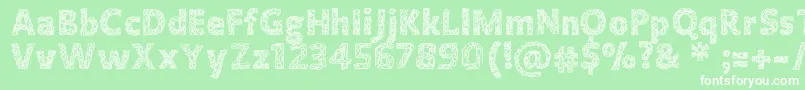 Crystallineoutline Font – White Fonts on Green Background