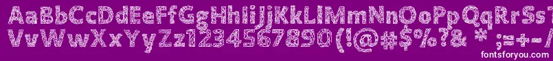 Crystallineoutline Font – White Fonts on Purple Background