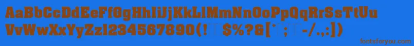 AachenBoldPlain Font – Brown Fonts on Blue Background
