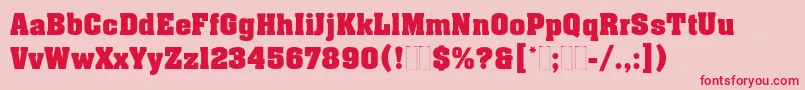 AachenBoldPlain Font – Red Fonts on Pink Background