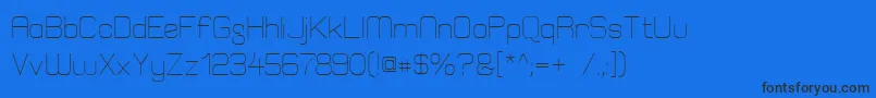 ElgethyEst Font – Black Fonts on Blue Background