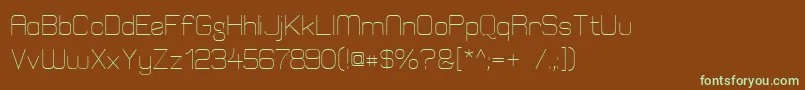 ElgethyEst-Schriftart – Grüne Schriften auf braunem Hintergrund