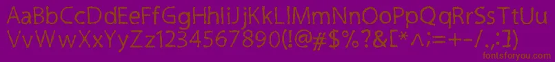 InkyCre Font – Brown Fonts on Purple Background