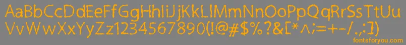 InkyCre Font – Orange Fonts on Gray Background