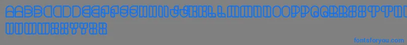 フォントScienceFiction – 灰色の背景に青い文字
