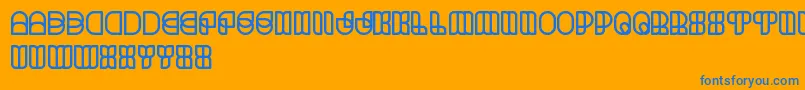 Шрифт ScienceFiction – синие шрифты на оранжевом фоне