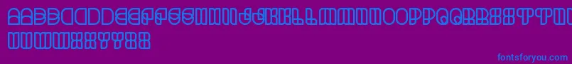ScienceFiction-fontti – siniset fontit violetilla taustalla