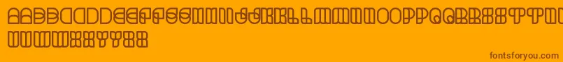 ScienceFiction Font – Brown Fonts on Orange Background
