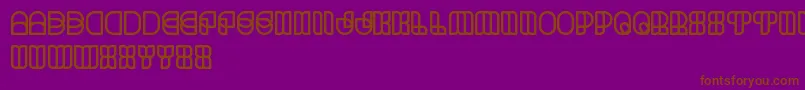 フォントScienceFiction – 紫色の背景に茶色のフォント