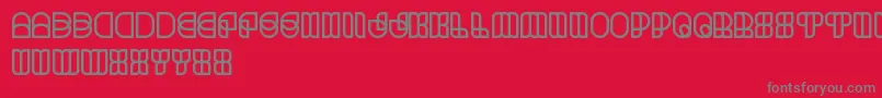 フォントScienceFiction – 赤い背景に灰色の文字