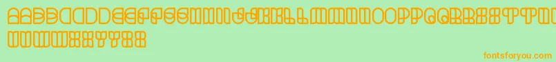 ScienceFiction Font – Orange Fonts on Green Background