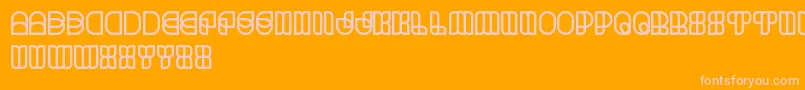 フォントScienceFiction – オレンジの背景にピンクのフォント