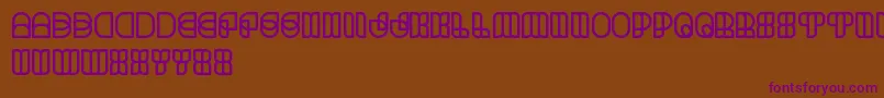 ScienceFiction-fontti – violetit fontit ruskealla taustalla