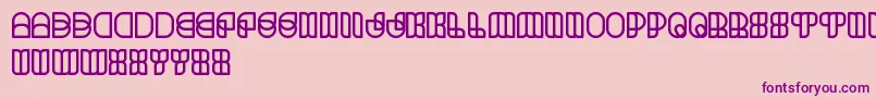 フォントScienceFiction – ピンクの背景に紫のフォント