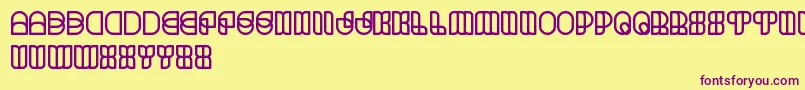 Шрифт ScienceFiction – фиолетовые шрифты на жёлтом фоне