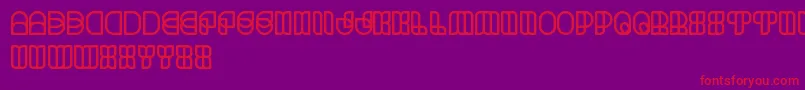 フォントScienceFiction – 紫の背景に赤い文字