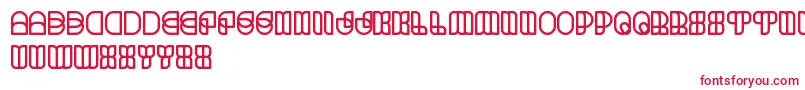 ScienceFiction-fontti – punaiset fontit valkoisella taustalla