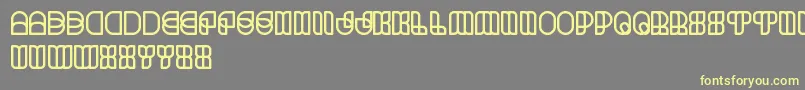 ScienceFiction-fontti – keltaiset fontit harmaalla taustalla