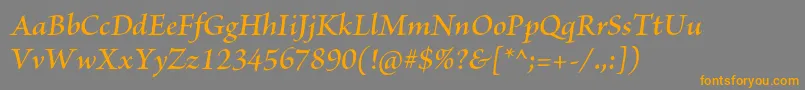 BriosoproSemibolditsubh Font – Orange Fonts on Gray Background