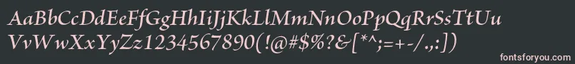 BriosoproSemibolditsubh Font – Pink Fonts on Black Background