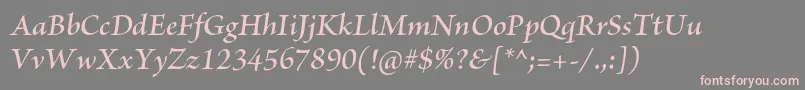 BriosoproSemibolditsubh Font – Pink Fonts on Gray Background