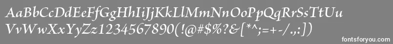BriosoproSemibolditsubh Font – White Fonts on Gray Background
