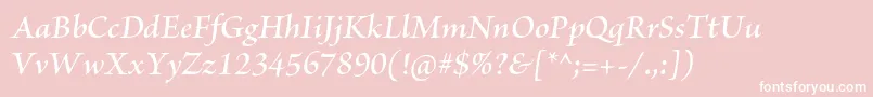 BriosoproSemibolditsubh-Schriftart – Weiße Schriften auf rosa Hintergrund