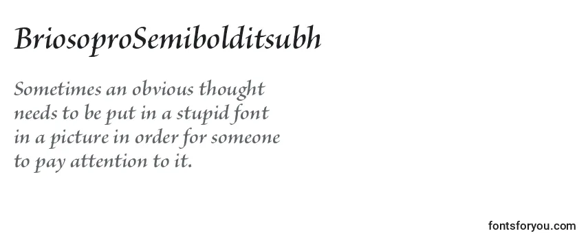 Review of the BriosoproSemibolditsubh Font