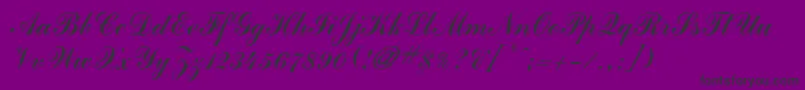 JournalScriptSsi Font – Black Fonts on Purple Background