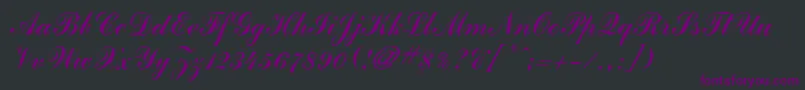 JournalScriptSsi Font – Purple Fonts on Black Background