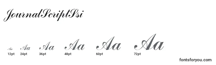 Размеры шрифта JournalScriptSsi