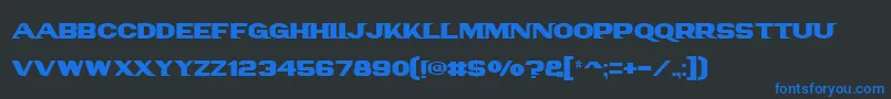 Panamtext Font – Blue Fonts on Black Background