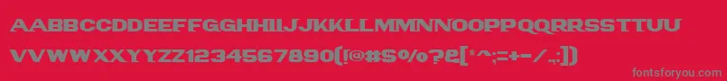 フォントPanamtext – 赤い背景に灰色の文字